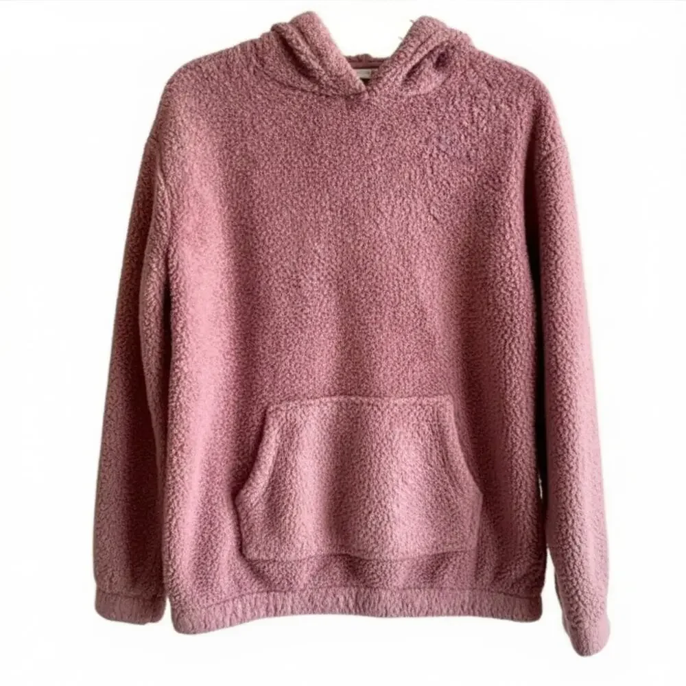 Aeropostle Mauve Faux Fur Hoodie Pullover Jacket , XS